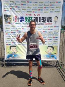After the Samcheok Half Marathon.