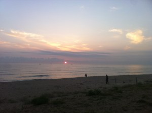 Saturday morning Sunrise…the soldiers were just finishing their final checks for the watch.