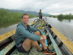 At some point on the cycle around the lake, the lack of a road became only a small issue :)