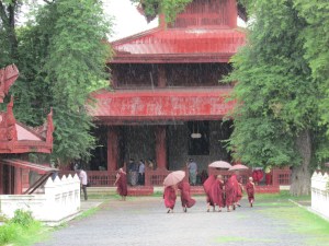 Monks and monasteries are on every corner of this deeply religious country.