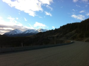 Starting the climb into the mountains.