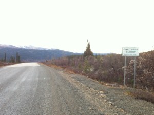 The top of Gnat's pass...so high it's above the clouds. 